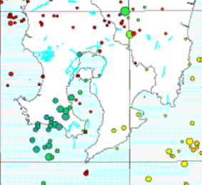 桜島の噴火と地震